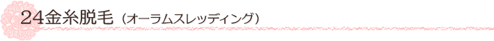 24金糸脱毛(オーラムスレッディング)